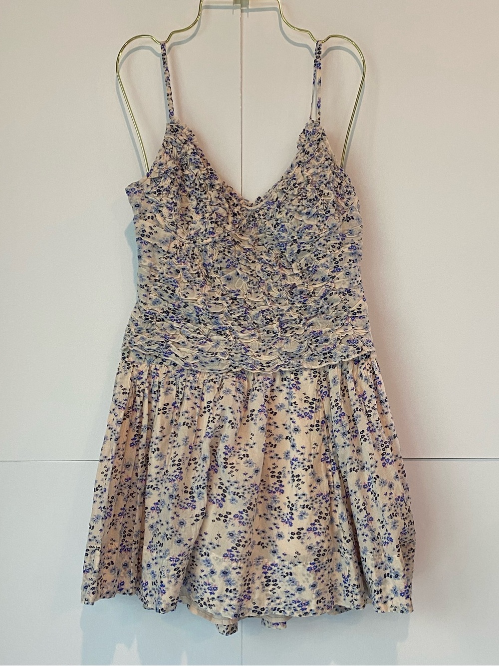 NWT Free People Petal Pink Floral Spaghetti Strap Tank Top & Skirt Set Size M